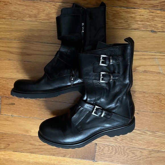 Leather Combat Boots, size 38 - Picture 1 of 4